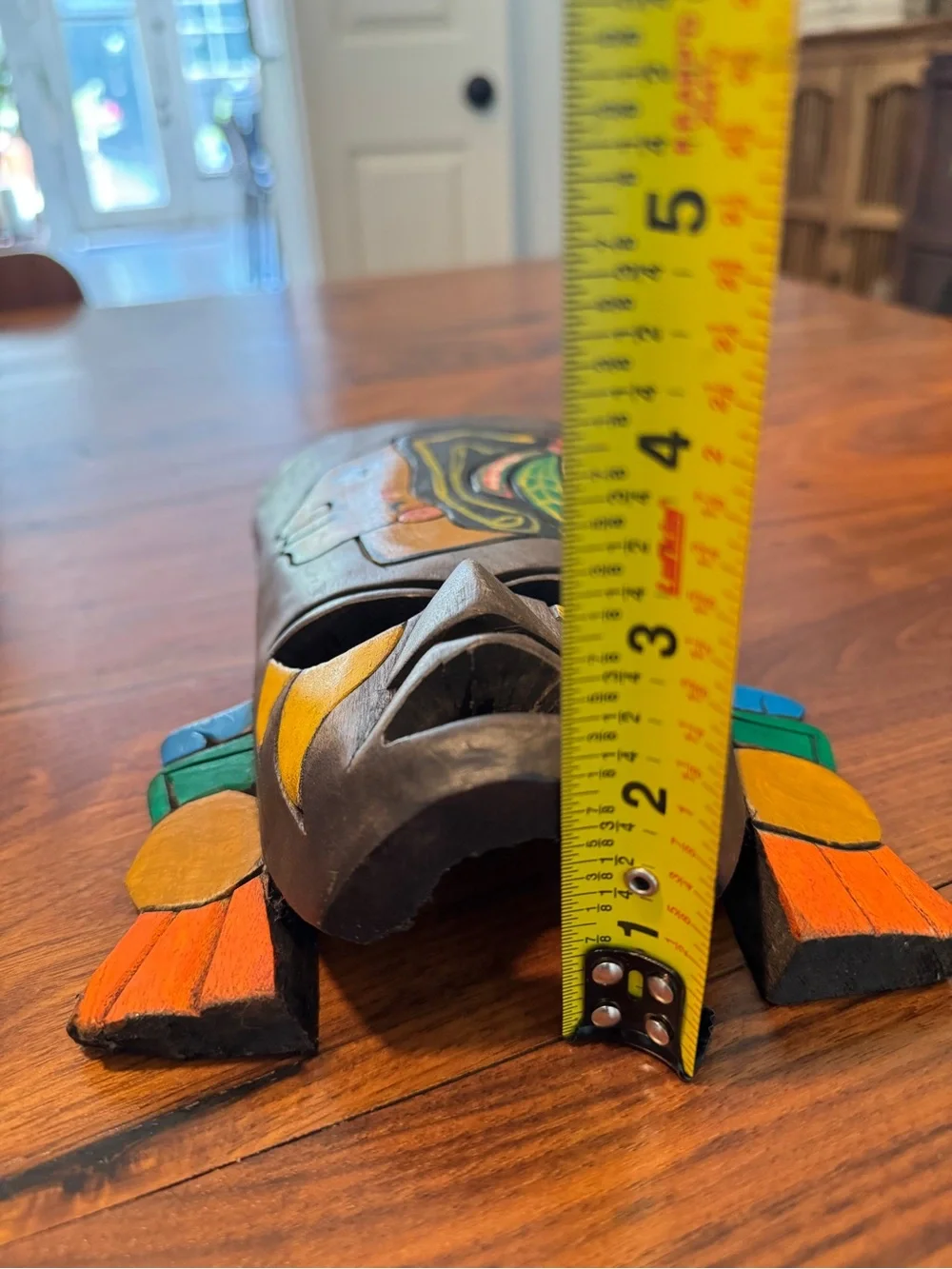 hand-carved and painted Mexican folk art wall mask Wall Decor 9